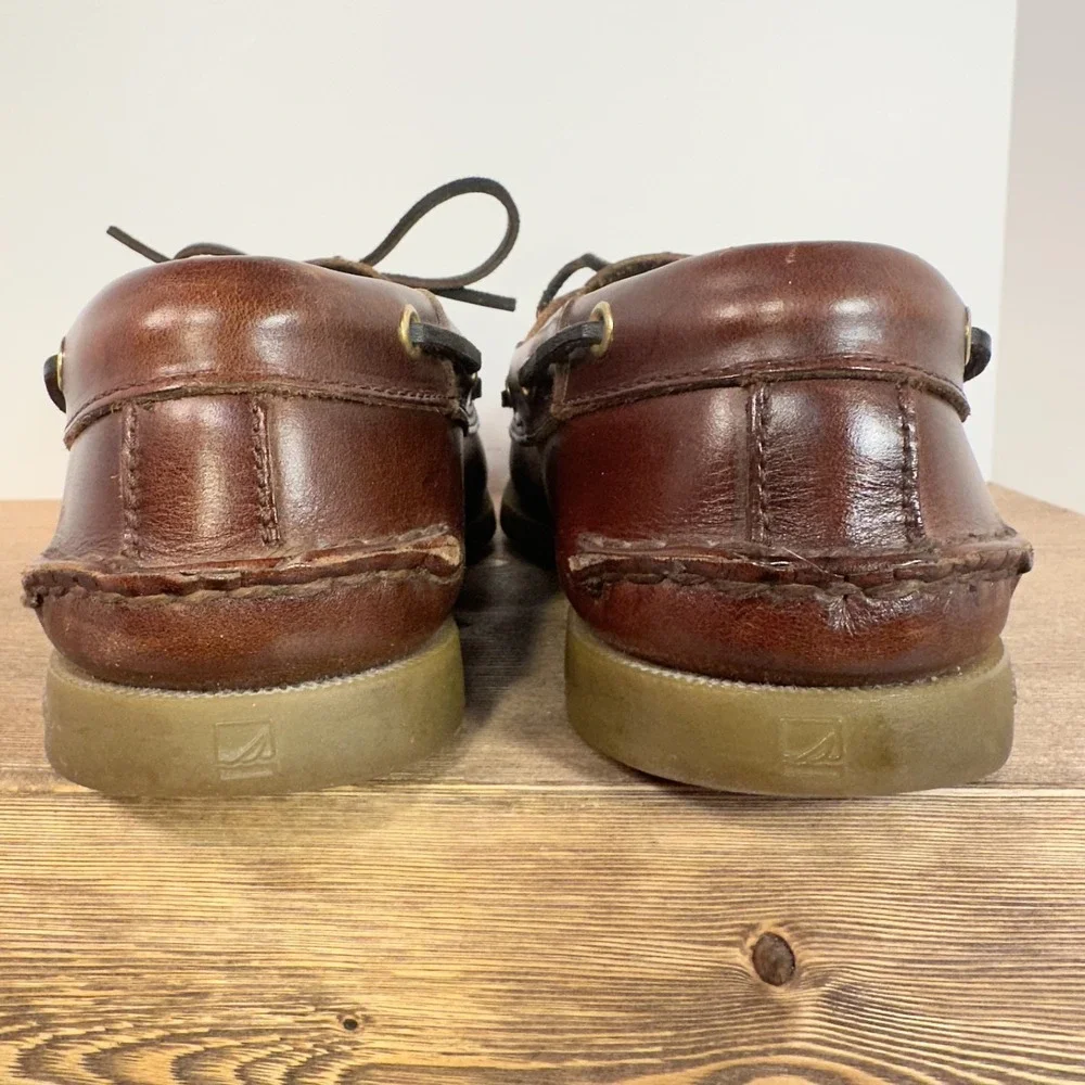 Sperry For Dillards Top Sider Leather Deck Shoes Mens 8W Preppy Academia Retro